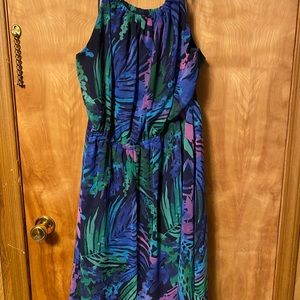 Lane Bryant tropical halter dress-Size 18/20